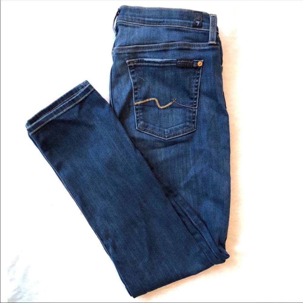 7 for all mankind boyfriend skinny jeans, size 29